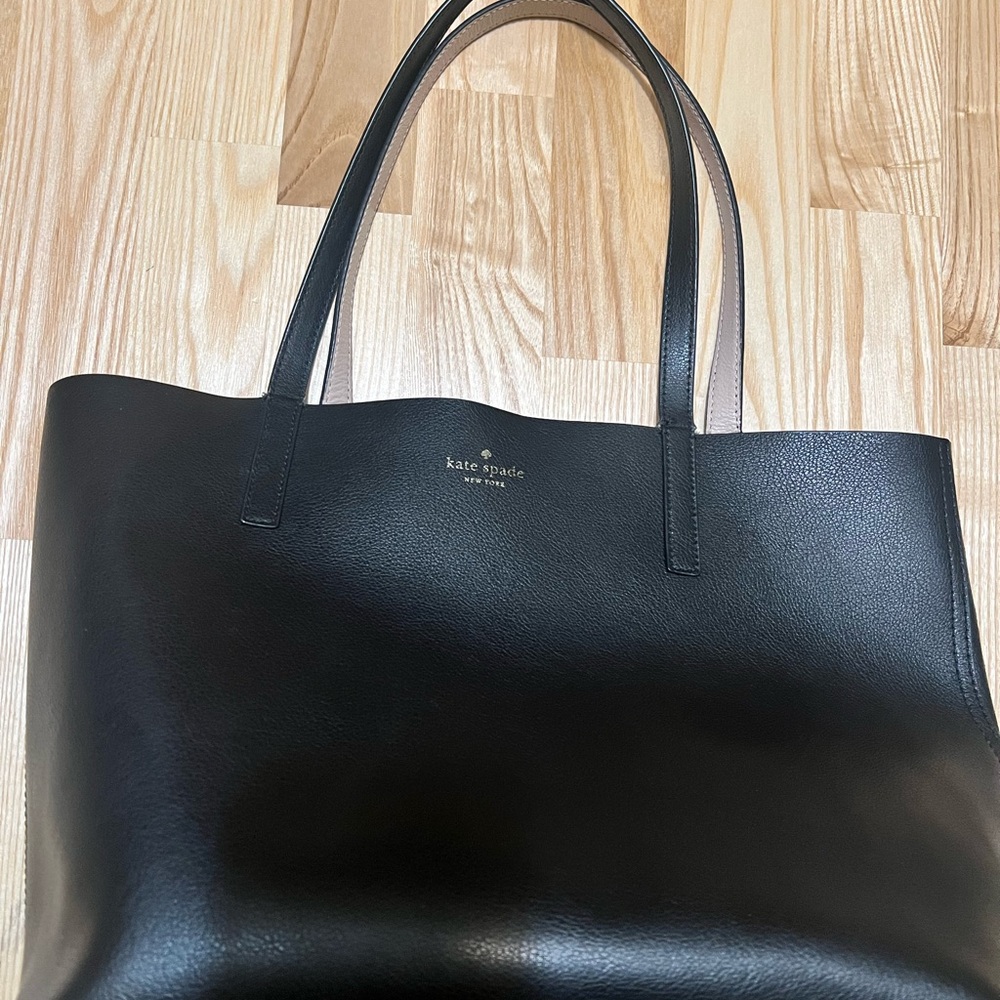 Kate Spade Black Leather Tote Bag